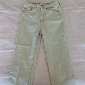 straight leg cream off-white Topshop jeans 26